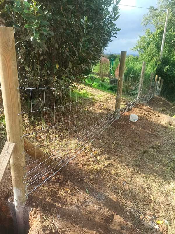 Vallado de malla metálica en finca cinegética